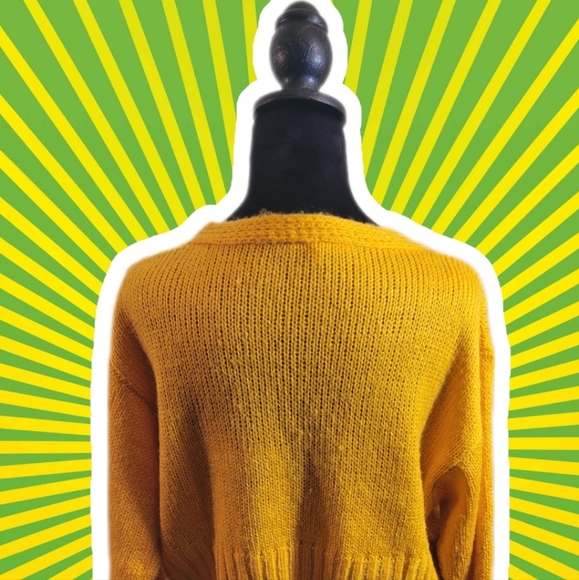 YELLOW ELEVATOR DISCO SWEATER - Picture 1 of 3